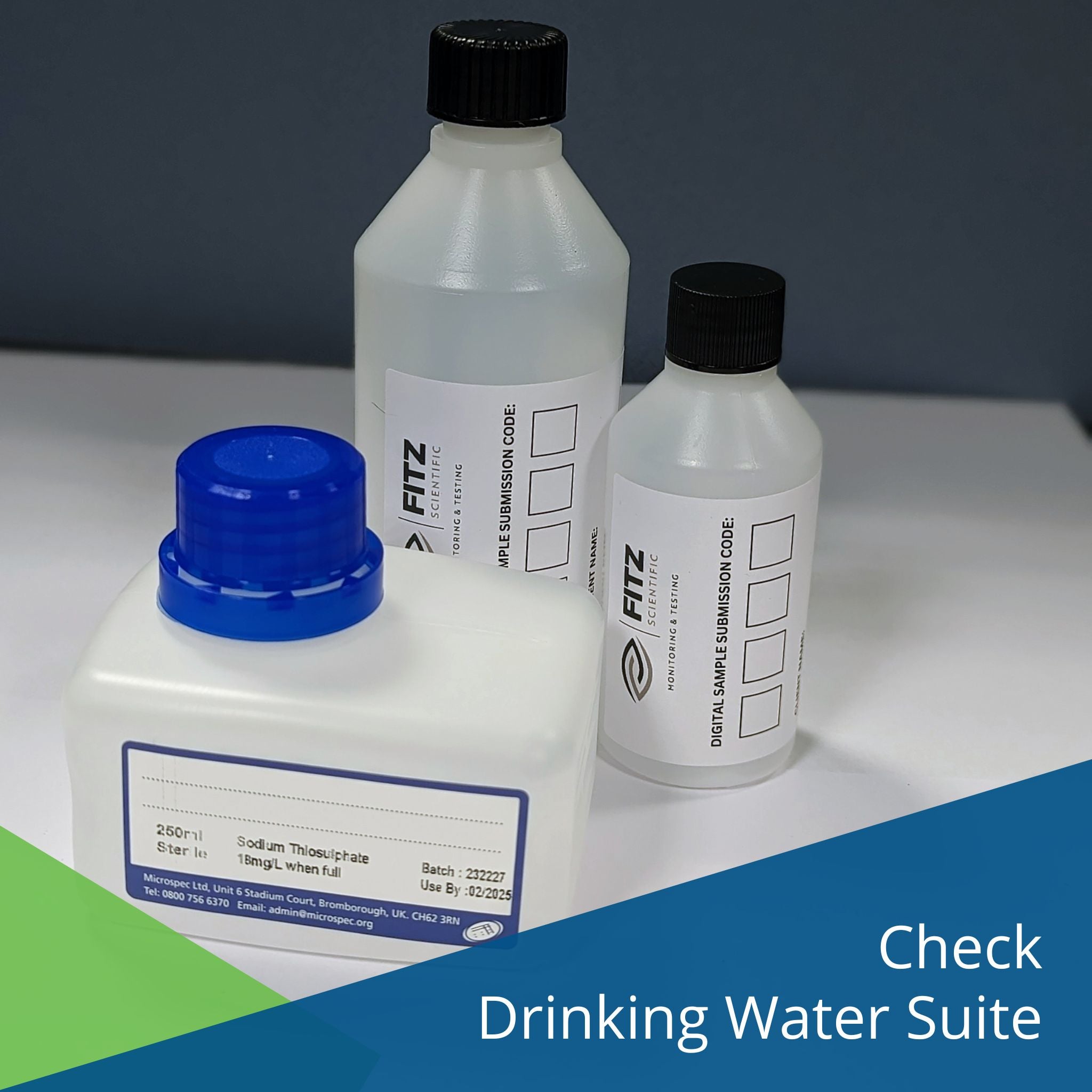 Water Sampling Container Label Check Drinking Water Suite Test Kit – Fitz Scientific